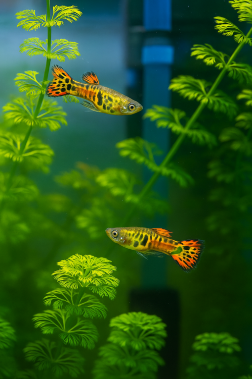 Guppy endler tigre naranja