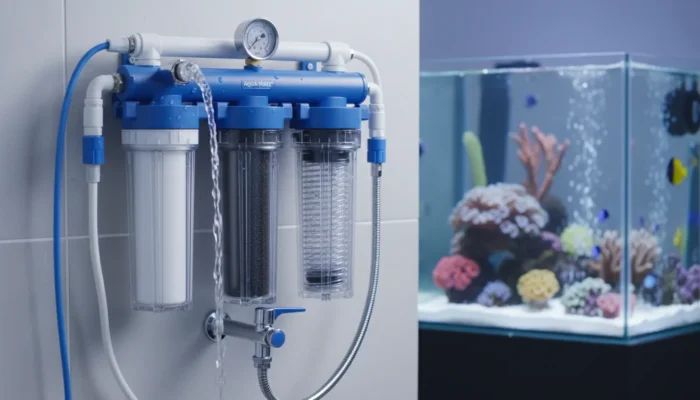 Sistema de osmosis inversa de 3 etapas para acuario de gambas