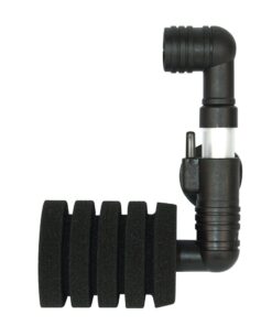 Filtro de esponja Aqua Nova NSF-40L para acuarios de gambas, esponja con tubo de salida en codo