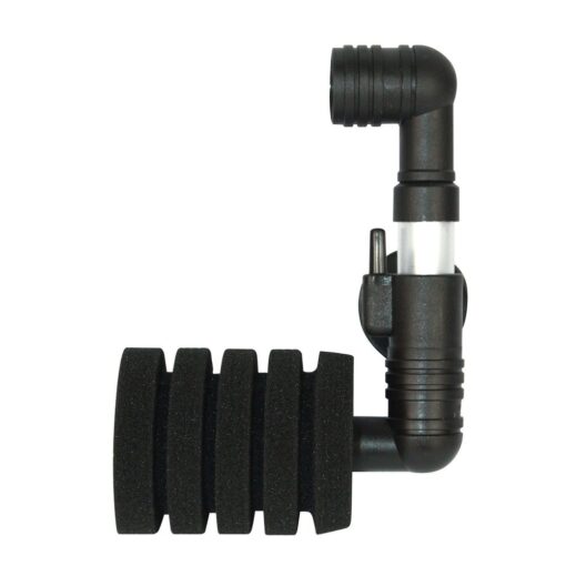 Filtro de esponja Aqua Nova NSF-40L para acuarios de gambas, esponja con tubo de salida en codo