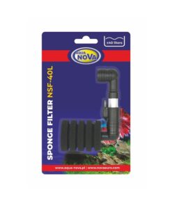 Filtro de esponja Aqua Nova NSF-40L en su blíster original, para acuarios de hasta 40 litros
