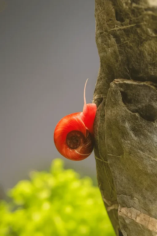 Caracol Planorbis rojo